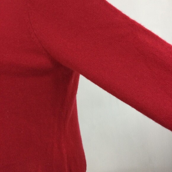Charter Club Cashmere Luxury Women Crew Neck Pullover Sweater Red Sz L Petite - Picture 6 of 13